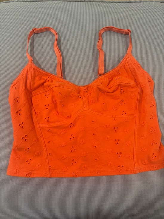 Intimately By Free People Tops - Intimately free people Bright Orange Eyelet Cropped Cami Top XS